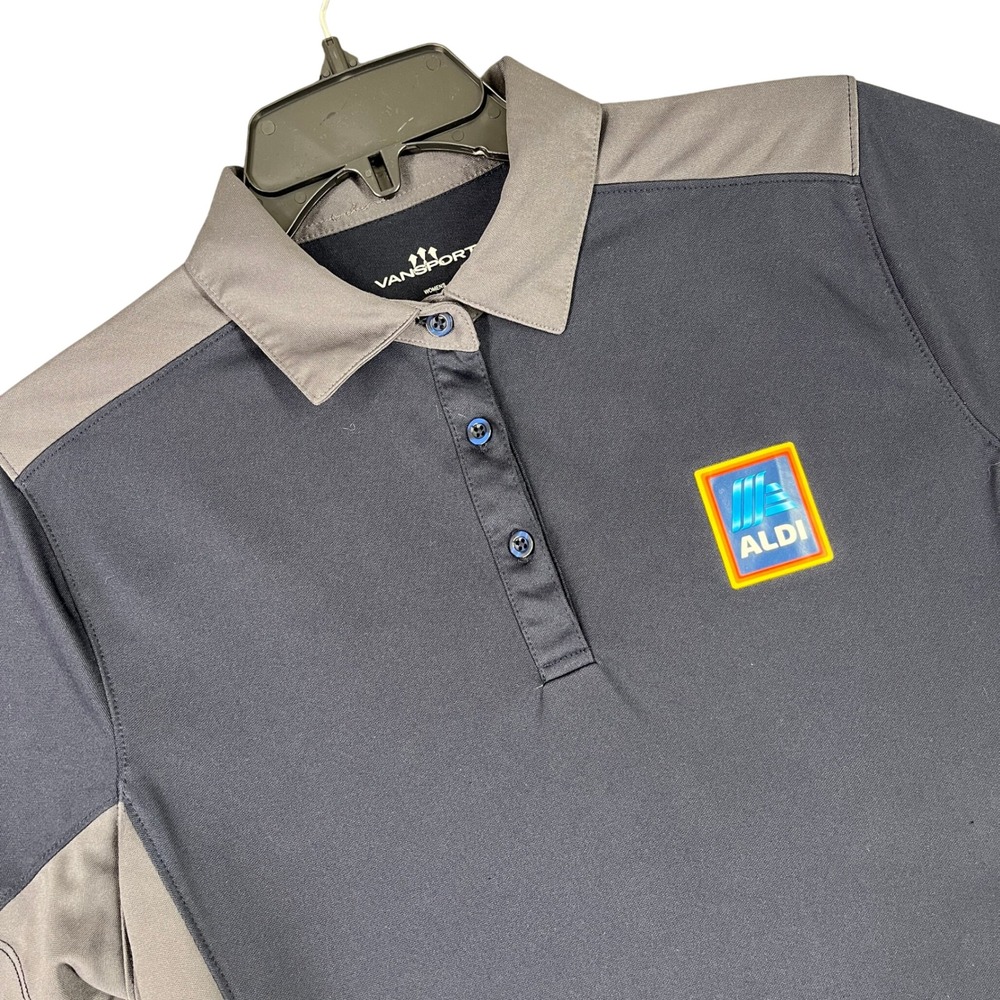 Vansport Corporate Core Gorpcore‎ Aldi Employee Uniform Polo Shirt Womens L